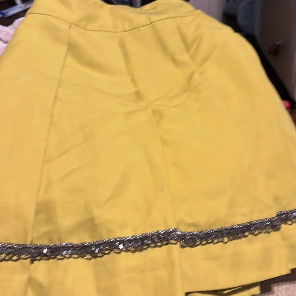 NWT size 4 Juleh skirt. Pleated, beaded bottom - Picture 1 of 7
